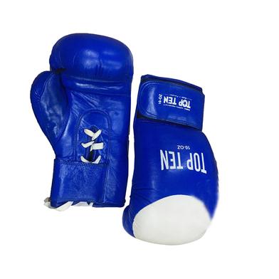 Top Ten Boxing Gloves Leather Blue Size 10oz
